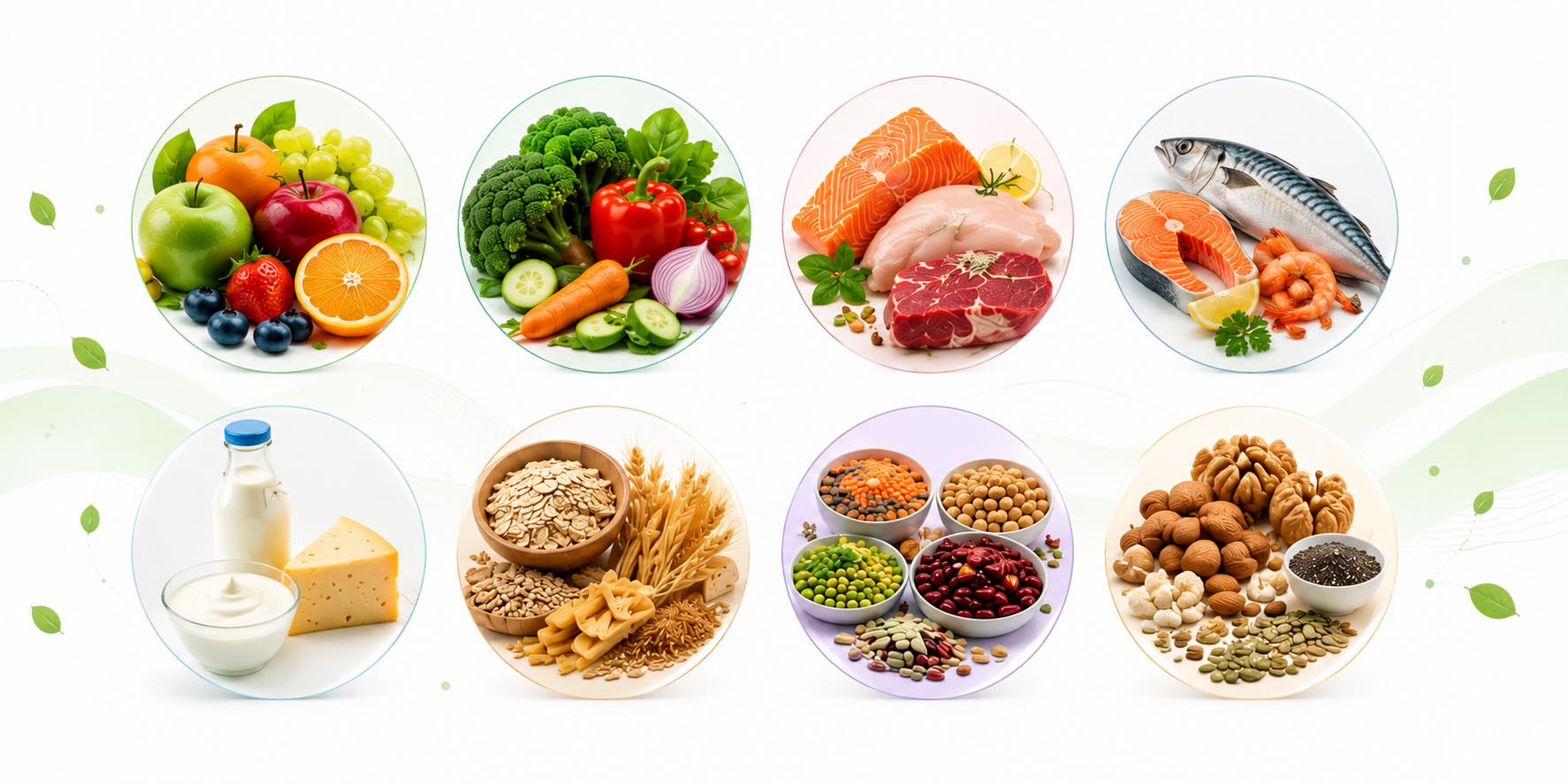 A spread of fresh produce and ingredients