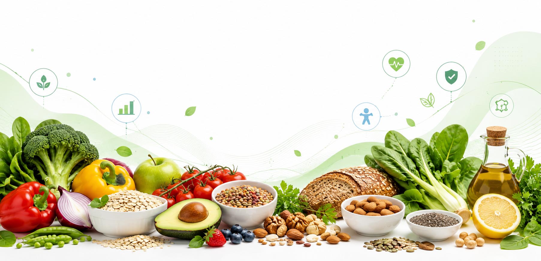 A selection of whole foods